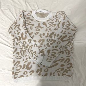 Leopard Print Ecowish Sweater || Size Large